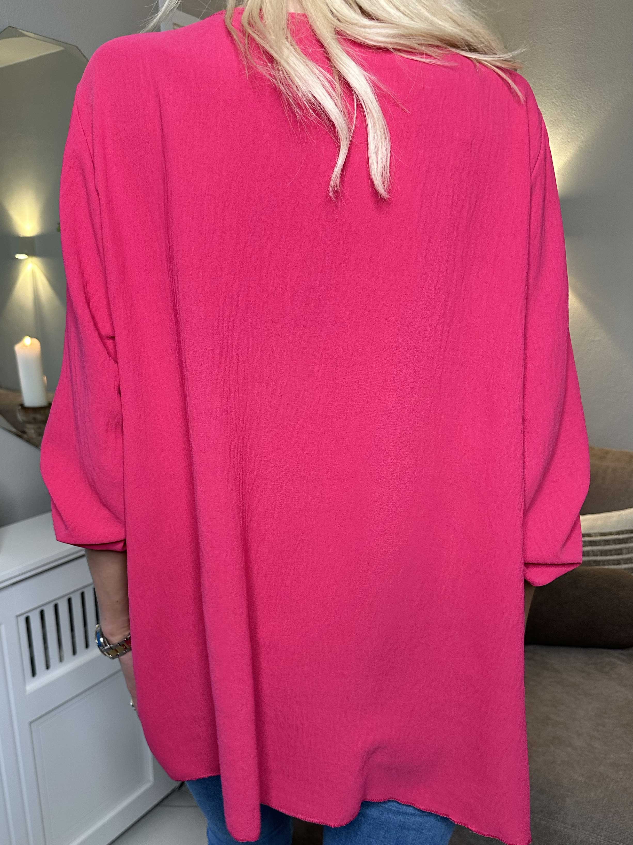 Claudia - Tunika i enfärgat med dragkedja